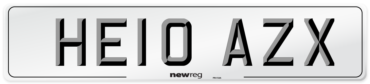 HE10 AZX Number Plate from New Reg